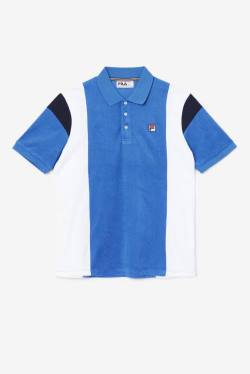 Blue / White / Navy Men's Fila Astro Terry Polo | Fila714FX