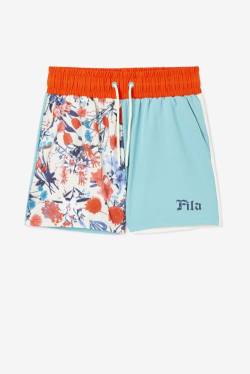 Blue / White / Orange Women's Fila Jessica Camp Shorts | Fila409UE