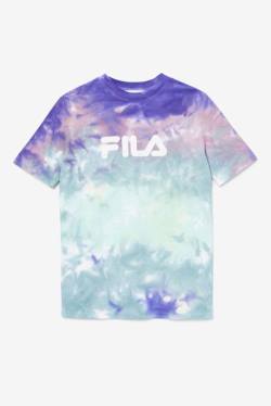 Blue Women's Fila Alivia Tie Dye Tee T Shirts | Fila648FZ