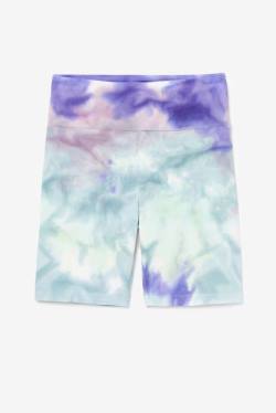 Blue Women's Fila Taima Tie Dye Bike Shorts | Fila801FX