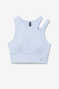 Blue Women's Fila Uplift Slice Crop Bra Sports Tops | Fila126TS