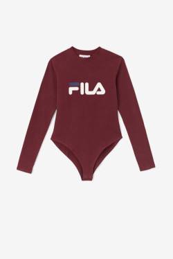 Burgundy Women's Fila Chaya Bodysuit | Fila916GR