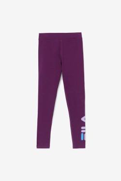 Burgundy Women's Fila Elora Leggings | Fila409IR