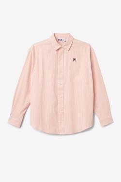 Coral / White Women's Fila Ariella Dress Shirts | Fila730HK