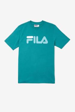 Dark Turquoise / White Men's Fila Eagle Tee T Shirts | Fila148KL