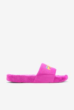 Fuchsia Purple / Yellow Men's Fila Terry Drifter Slides | Fila593GA