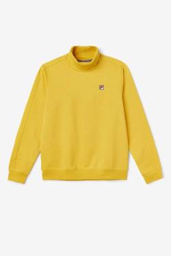 Gold Men's Fila Noah Fleece Turtleneck Sweatshirts | Fila328WV