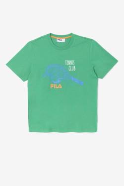 Green Men's Fila Derzan Tee T Shirts | Fila203JP