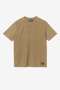 Green Men's Fila Kirk Waffle Knit Tee T Shirts | Fila817JC