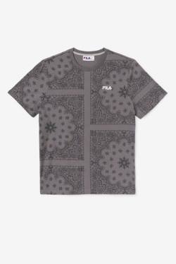 Grey Men's Fila Kensico Tee T Shirts | Fila798EQ