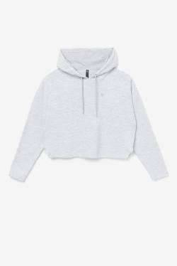 Grey Women's Fila Fi-lux Cropped Hoodie | Fila489BF