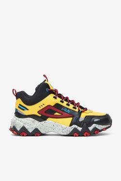 Lemon / Black / Red Men's Fila Oakmont Tr Mid Boots | Fila678IQ