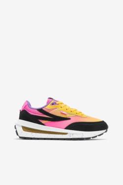 Lemon / Pink / Black Women's Fila Renno Sneakers | Fila956NR