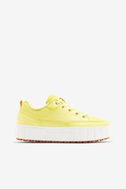 Lemon / White Women's Fila Sandblast Low Sneakers | Fila374HN