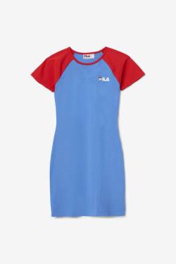 Light Blue / Red Women's Fila Kyra Dress | Fila326CW