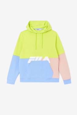 Light Green / Blue / Coral Men's Fila Madu Hoodie | Fila924ZJ