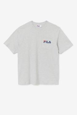 Light Grey Men's Fila Curtis Pocket Tee T Shirts | Fila726RK