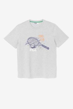 Light Grey Men's Fila Derzan Tee T Shirts | Fila276GX