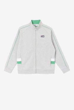 Light Grey / White Men's Fila Sutton Track Jackets | Fila720XG