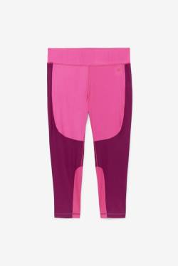 Light Pink / Purple Women's Fila Forza Textured Long Leggings | Fila634YV