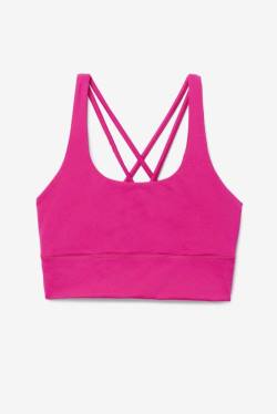 Light pink Women's Fila Uplift Cross Back Bra Sports Tops | Fila426VU