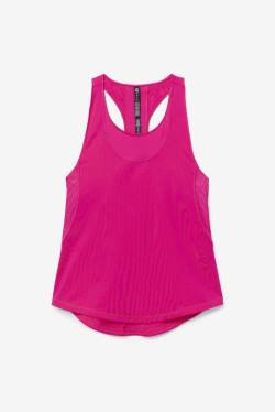 Light pink Women's Fila Uplift Textured Racerback Tank Sports Tops | Fila937OC