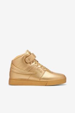 Metal Gold Women's Fila Vulc 13 Metallic Sneakers | Fila296LP