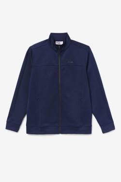 Navy / Black Men's Fila Gonal Zip Jackets | Fila723MZ