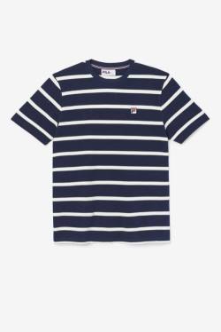 Navy Men's Fila Deny Crew T Shirts | Fila620CG