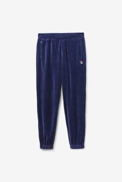 Navy Men's Fila Dortmund Velour Jogger Pants | Fila095IS