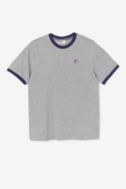 Navy Men's Fila Marconi Ringer Tee T Shirts | Fila649ZQ