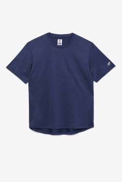 Navy Men's Fila Pickleball Scallop Hem Crew T Shirts | Fila473NR