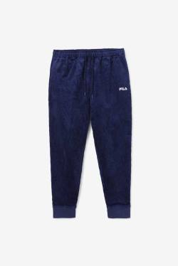 Navy Men's Fila Unnat Cord Joggers Pants | Fila270OC