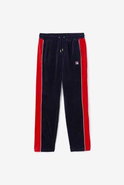 Navy / Red Men's Fila Cima Velour Pants | Fila971VM