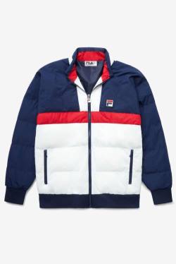 Navy / Red / White Men's Fila Fausto Ski Jackets | Fila603DV