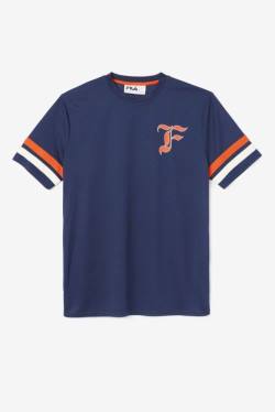 Navy Women's Fila Adelaide Jersey T Shirts | Fila549VA