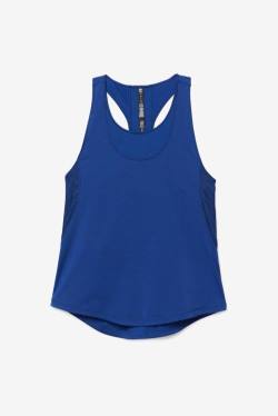 Navy Women's Fila Uplift Textured Racerback Tank Sports Tops | Fila356ZK