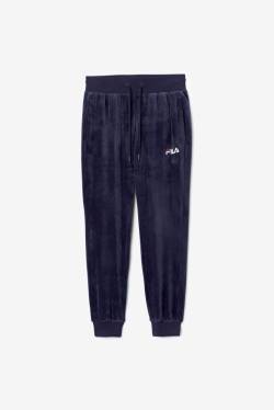 Navy Women's Fila Zura Velour Jogger Pants | Fila483XA