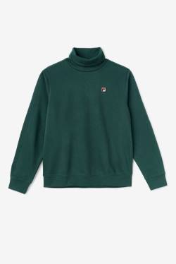 Olive Men's Fila Noah Fleece Turtleneck Sweatshirts | Fila642ZC