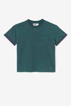 Olive Women's Fila Sloane Tee T Shirts | Fila618NR