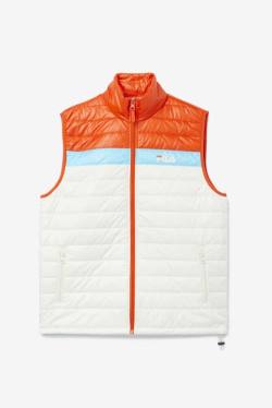 Orange / Blue Men's Fila Tri Vest Jackets | Fila846PF