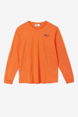 Orange Men's Fila Rappel Long Sleeve Tee T Shirts | Fila907EV