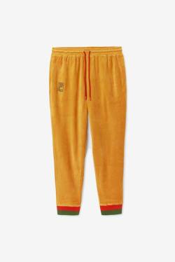 Orange Men's Fila X Paterson Velour Pants | Fila827ZV