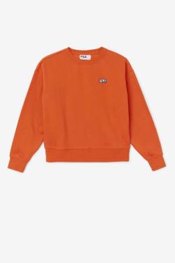 Orange Women's Fila Stina Crew Sweatshirts | Fila570VG