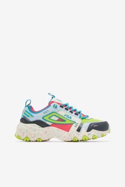 Pink / Silver / Light Green Women's Fila Oakmont TR Sneakers | Fila743YR