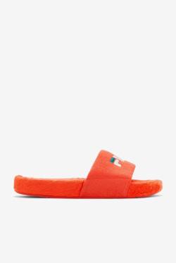 Pink / White Men's Fila Terry Drifter Slides | Fila246KX