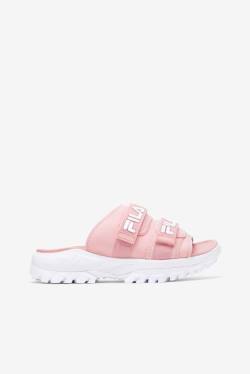 Pink / White Women's Fila Outdoor Slides | Fila256JR