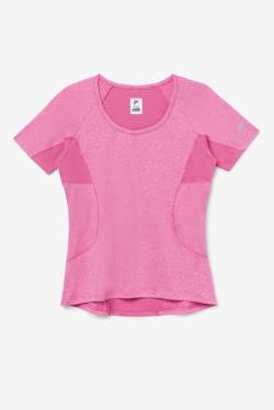 Pink Women's Fila Pickleball Sleeve Top T Shirts | Fila364OC