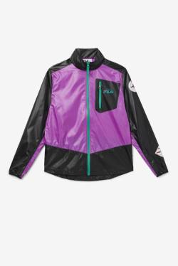 Purple / Black / Green Men's Fila Pinnacle Jackets | Fila084SZ