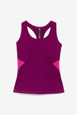 Purple / Light Pink Women's Fila Uplift Open Racerback Tank Sports Tops | Fila809YJ